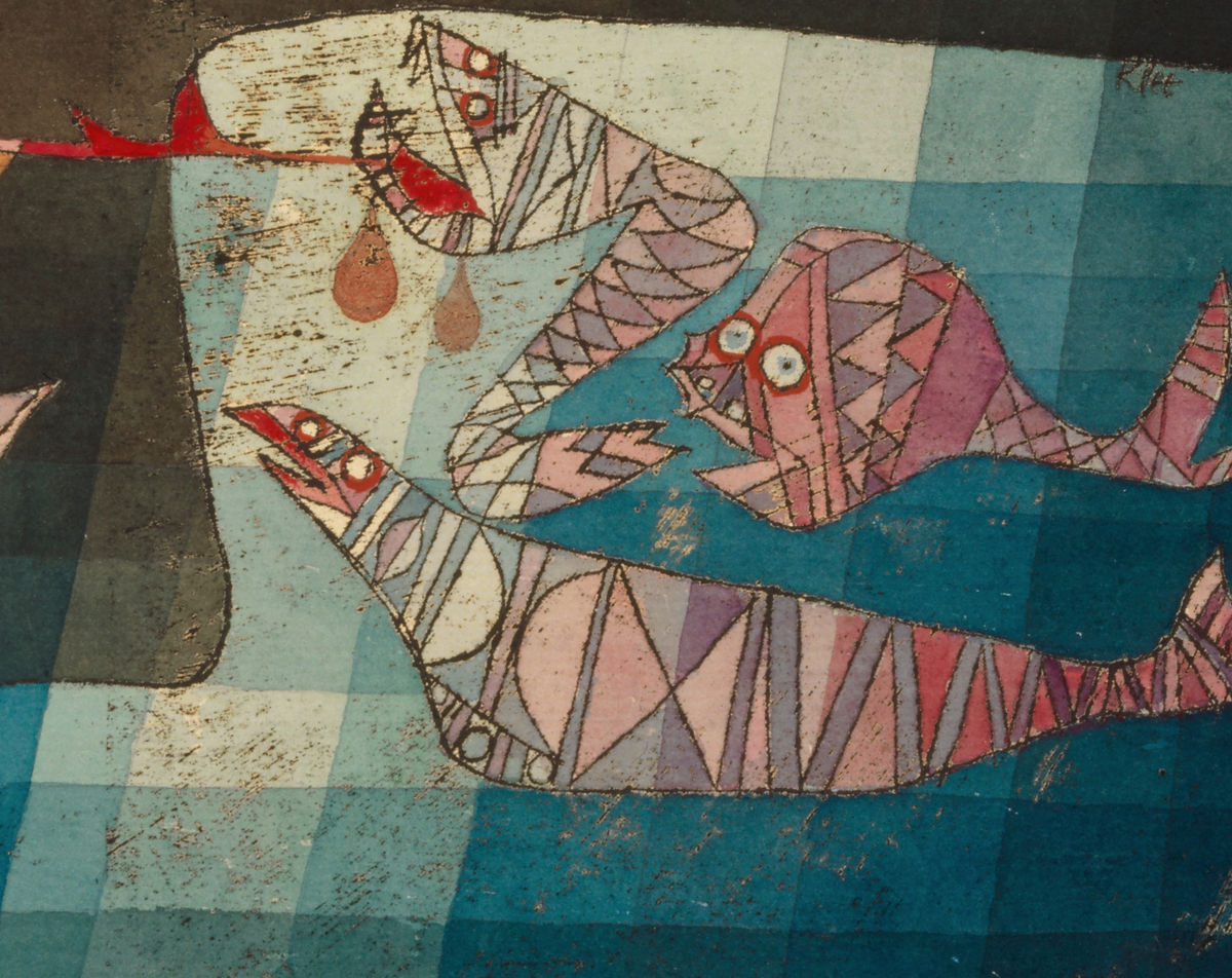 Detail 3: Large fish-like figure in Opera battle scene